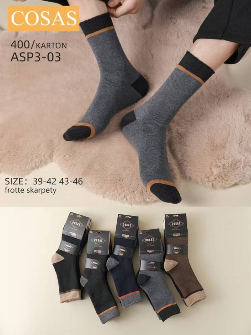 Skarpety męskie Roz 39-46, Mix kolor Paczka 40 szt
